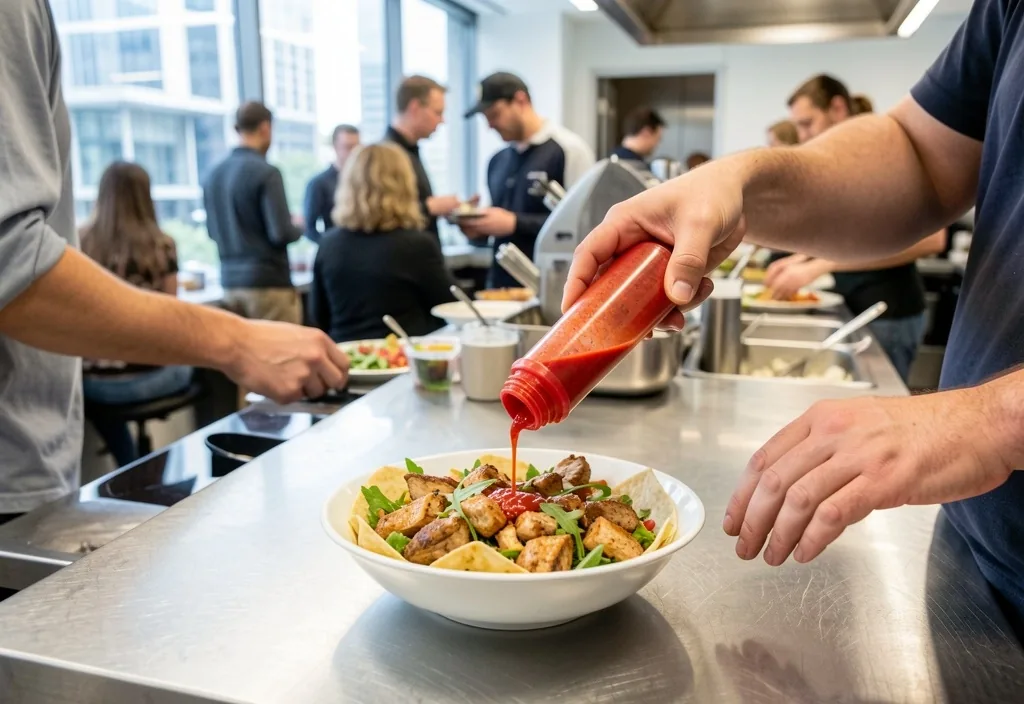 Kitchen pass at a Sydney CBD Guzman y Gomez store